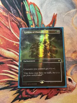 MTG Foundations Anthem of Champions Enchantment RARE MANA FOIL #0405 - Image 2