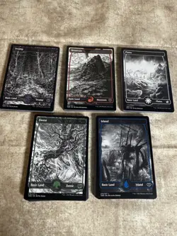 MTG Basic Lands - Lot Of 100 - 20 Each- Full Art - VOW & MID All NP / NM+ - Image 1