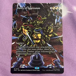 Waves of Aggression - Borderless - PZA Ninja Turtles - 0013 - NM - In Hand - Image 1