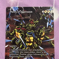 Waves of Aggression - Borderless - PZA Ninja Turtles - 0013 - NM - In Hand - Image 4