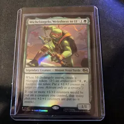MTG Michaelangelo, Weirdness to 11 Foil 0121 TMNT TMT NM - Image 1