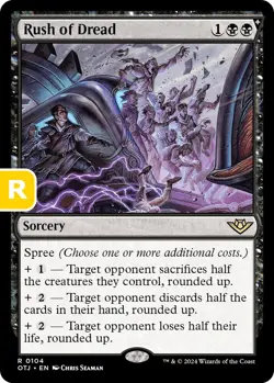 MTG Rush of Dread Thunder Junction Rare Sorcery NM - Image 1