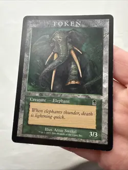 Elephant Token x1 MTG Odyssey 1x Magic Player Rewards Very Good Moderate Play - Image 3