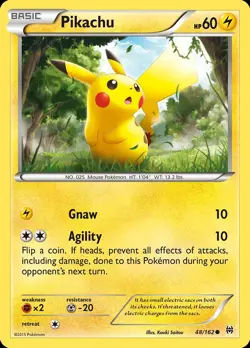 Pokemon Pikachu (48/186) BREAKthrough LP REVERSE HOLO - Image 1