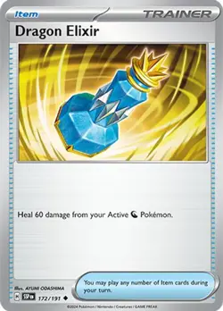 Pokemon Dragon Elixir (172/256) Surging Sparks LP REVERSE HOLO - Image 1