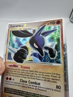 Lucario LV. X DP12 Diamond & Pearl Black Star Promo Pokemon Card PLAYED - Image 4