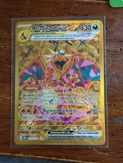 Pokemon TCG Hyper Rare Gold Charizard EX Obsidian Flames 228/197 - Image 1