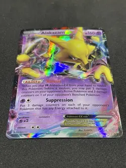 Pokemon Alakazam EX 25/124 Fates Collide Holo Ultra Rare 2016 HP - Image 3