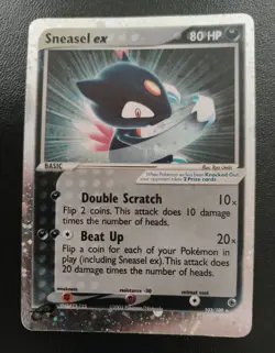 2003 Pokemon Sneasel ex-103/109-Ruby and Sapphire Holo-WOTC-LP- With Swirl. - Image 1