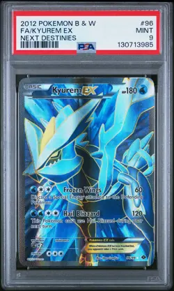 2012 POKEMON B&W NEXT DESTINIES #96 FULL ART/KYUREM EX PSA 9 - Image 1