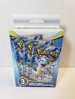 Pokemon Scarlet & Violet: Stellar Crown 3 Booster Pack Box BRAND NEW Sealed NIB - Image 1