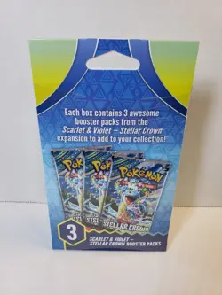 Pokemon Scarlet & Violet: Stellar Crown 3 Booster Pack Box BRAND NEW Sealed NIB - Image 2