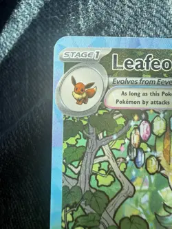 Pokemon TCG Leafeon EX Prismatic Evolutions Double Rare Rainbow Holo free ship - Image 3