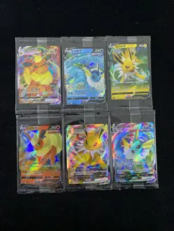 2024 Pokemon TCG S-Chinese Jolteon Vmax Flareon Vmax Holo Sealed Lot*6 IT62 - Image 1