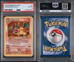 1999 POKEMON BASE SET SHADOWLESS #4 CHARIZARD-HOLO PSA 4 - Image 3