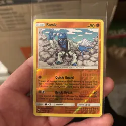 Pokemon - Sawk - 72/147 - Common - Reverse Holo - Burning Shadows - NM/M - Image 1