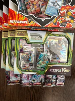 Pokemon 3X Kleavor VSTAR Box, 4 Infernape V Box, 10 X Lost Origins Booster Pack - Image 3