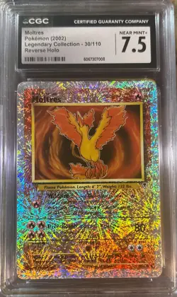 Pokemon TCG Moltres 30/110 Legendary Collection Reverse Holo CGC 7.5 - Image 1
