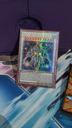 YuGiOh Crystal Clear Wing Over Synchro Dragon SUDA-EN039 Quarter Century ScR 1st - Image 1