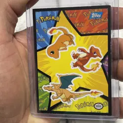 Pokemon Topps - Charmander, Charizard - The First Movie 1999 Sticker Card LP+ - Image 2