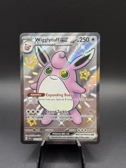 Pokemon TCG SV-Paldean Fates Wigglytuff EX #222/91 Shiny Ultra Rare - Image 1