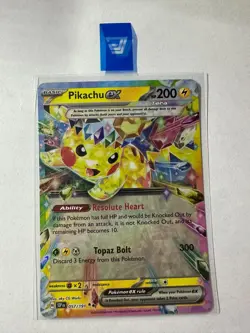 Pokemon Pikachu EX Double Rare Card 057/191 Surging Sparks Series - Image 1