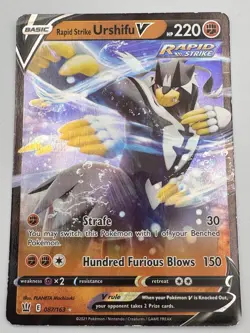 Pokemon Rapid Strike Urshifu V 087/163 Battle Styles Ultra Rare Holo 220 HP-DMG - Image 2