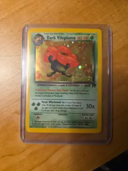 Pokemon TCG Holo Rare Dark Vileplume Card 13/82 Vintage LP Condition - Image 3