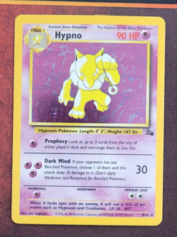 1999 Pokemon Fossil Hypno-Holo 1st Edition 8/62 - Moderately Played - Image 1
