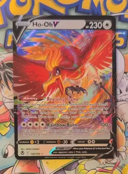 Ho-Oh V 140/195 Silver Tempest Ultra Rare Holo Pokemon Card - Image 1