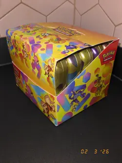 Pokemon Scarlet & Violet 151 Mini Tins Display Case - 10X Factory Sealed Tins - Image 1