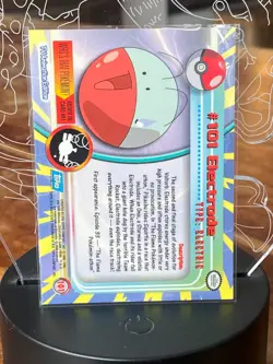 Electrode #101 Pokemon Topps 1999/2000 TV Animation Blue Logo Series 1 - Image 2