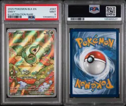 2025 POKEMON BLK EN-BLACK BOLT ILLUSTRATION RARE #087 SNIVY PSA 9 - Image 3
