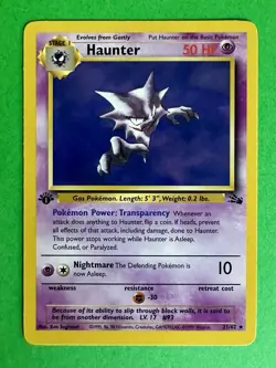 Haunter 21/62 1st Edition Fossil Rare Pokemon WOTC 1999 NM - Image 1