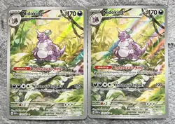 Nidoking IR 174/165 Pokemon Scarlet & Violet 151 Illustration Rare Holo NM x2 - Image 1