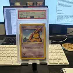 Pokemon PSA 9 1st Edition Abra 043/102 Base Set (Shadowless) - Image 1