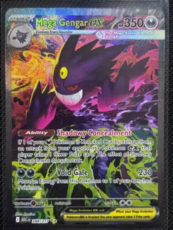 Mega Gengar EX Foil 284/217 Secret Rare Pokemon Ascended Heroes Sleeved On Open - Image 1