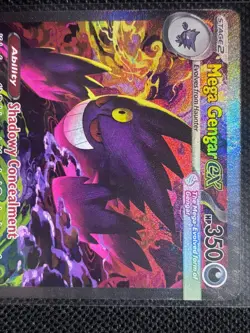 Mega Gengar EX Foil 284/217 Secret Rare Pokemon Ascended Heroes Sleeved On Open - Image 4