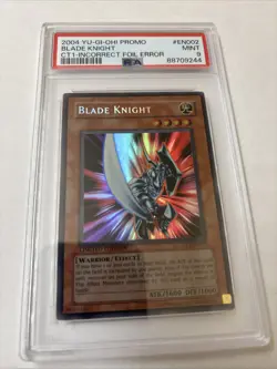 2004 Yu-Gi-Oh! Blade Knight CT1-EN002 Incorrect Foil Error Misprint PSA 9 - Image 2