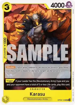 One Piece Karasu (OP09-100/229) OP09 Emperors in the New World NM - Image 1