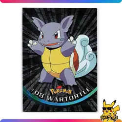 Wartortle #08 - Holo Foil - Black Logo - 1999 Topps Pokemon Card - Image 1