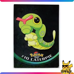 Caterpie #10 - Holo Foil - 1st Print - 1999 Topps Pokemon Card - Image 1