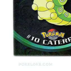 Caterpie #10 - Holo Foil - 1st Print - 1999 Topps Pokemon Card - Image 2