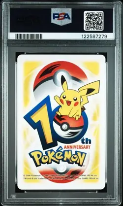 PSA 10 POKEMON PLAYING CARD PICHU YELLOW JACK SPADES 10TH ANNIVERSARY 291 - Image 2