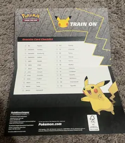 Pokemon Oversized 25th Anniversary Binder + 9 Oversized Pokemon Cards Lot - Image 4