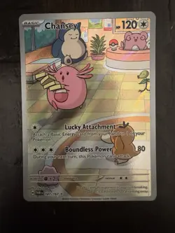 Pokemon Chansey TCG Twilight Masquerade Illustration Rare Holo Card 187/167 - Image 1