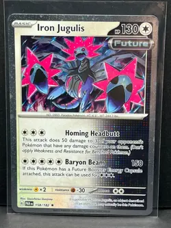 Iron Jugulis - 158/182 - Pokemon Paradox Rift Cosmos SEALED Holo Rare Card NM - Image 1