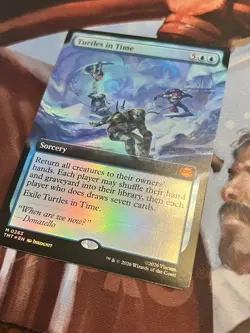 Turtles in Time (Extended Art) Foil - MTG TMT Ninja Turtles NM - 0263 - In Hand - Image 1
