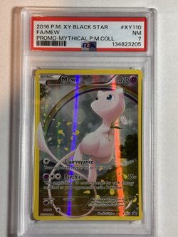 2016 POKEMON XY BLACK STAR PROMO MYTHICAL POKEMON #XY110 FULL ART MEW PSA 7 🔥🔥 - Image 1