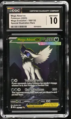 Pokemon Mega Absol ex 180/132 Ultra Rare Mega Evolution - CGC 10 - Image 1